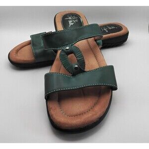 Life Stride Soft System Woman's 9.5 M  Sandals teal blue green size  9 1/2 M